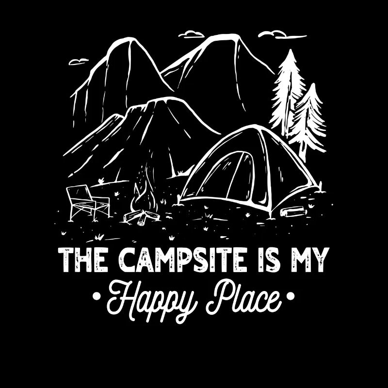 Fantastic camping lover motif