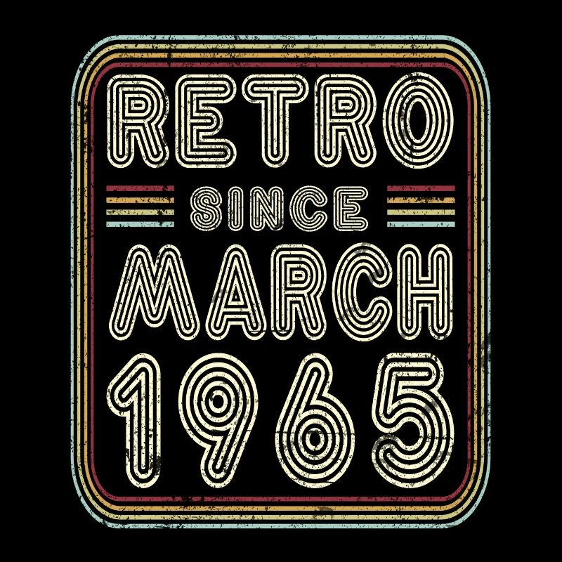 Anniversaire Mars 1965 Cadeau rétro