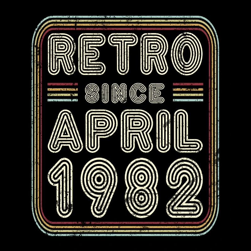 Geburtstag April 1982 Retro Geschenk