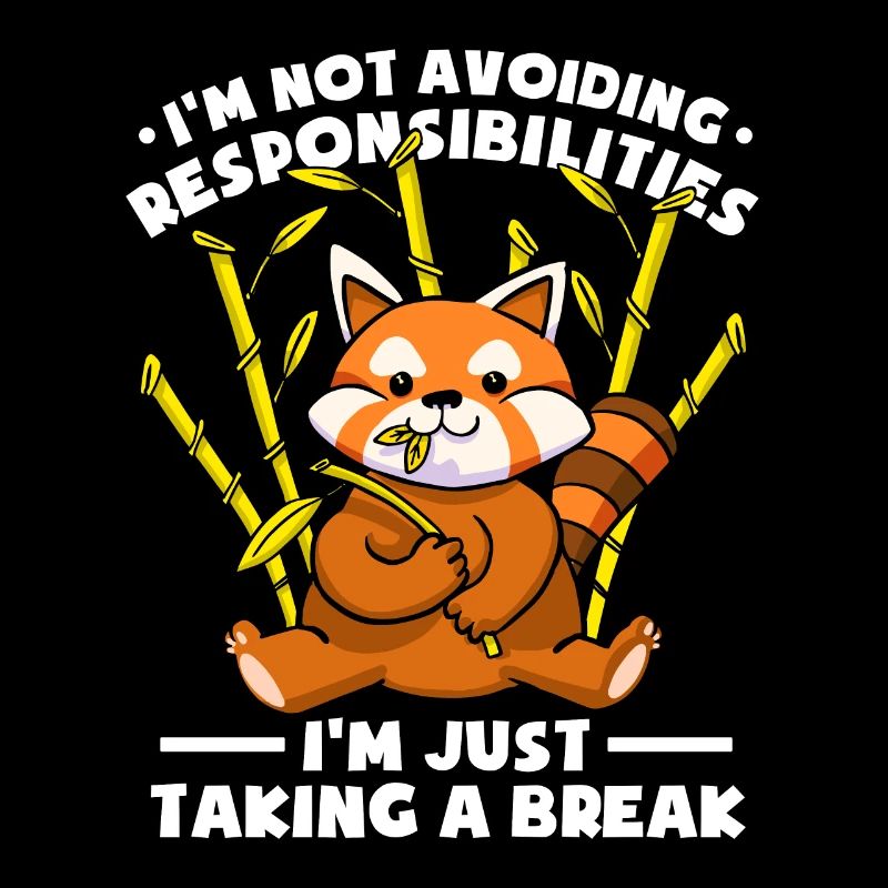 Eine Pause machen Roter Panda