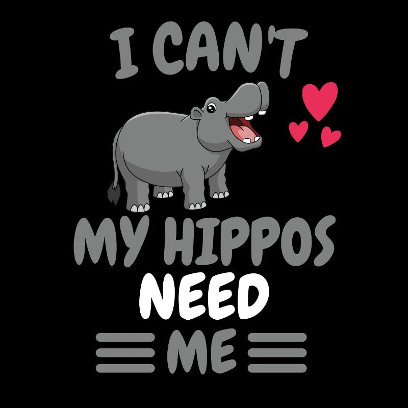 I Can't Hippo Africa Animal Gift Hippo