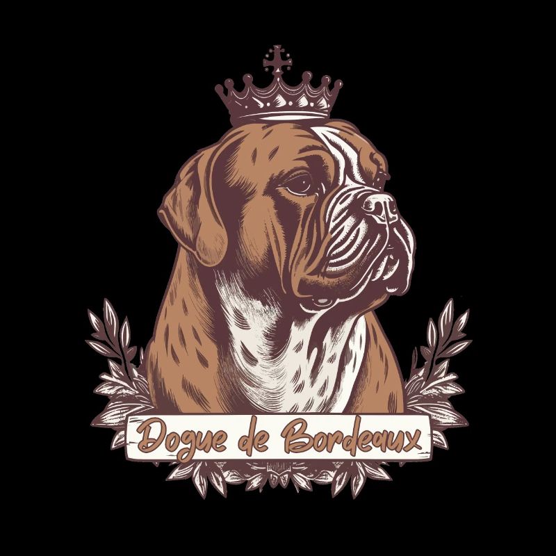Vintage Regal Dog de Bordeaux with Crown