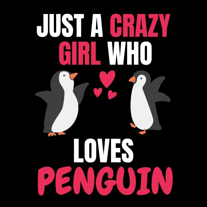 Verrücktes Mädchen Antarktis Tier Geschenk Pinguin