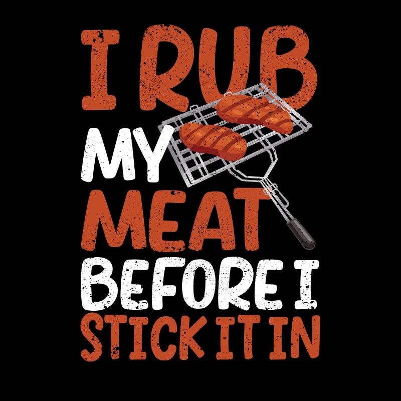 Ich reibe mein Fleisch ein, bevor ich es in den