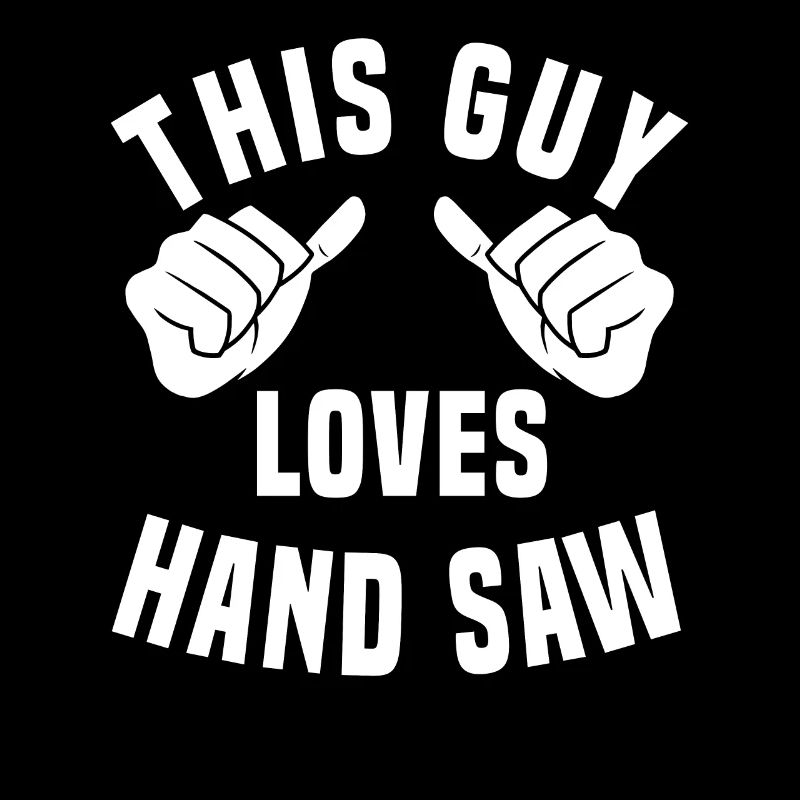 Drôle de menuisier à la scie à main