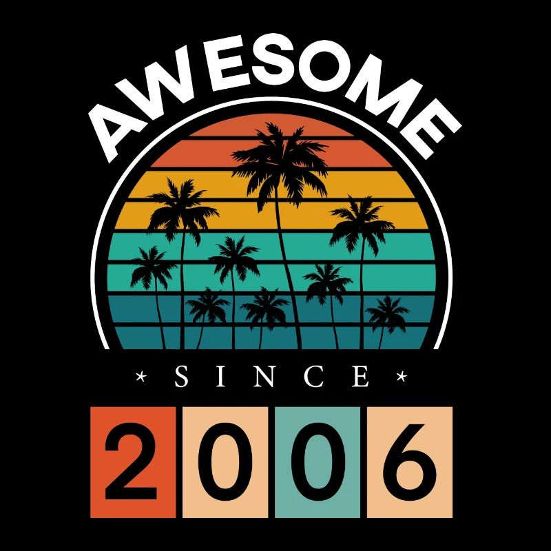 2006 Né 18e anniversaire Année de naissance Millésime