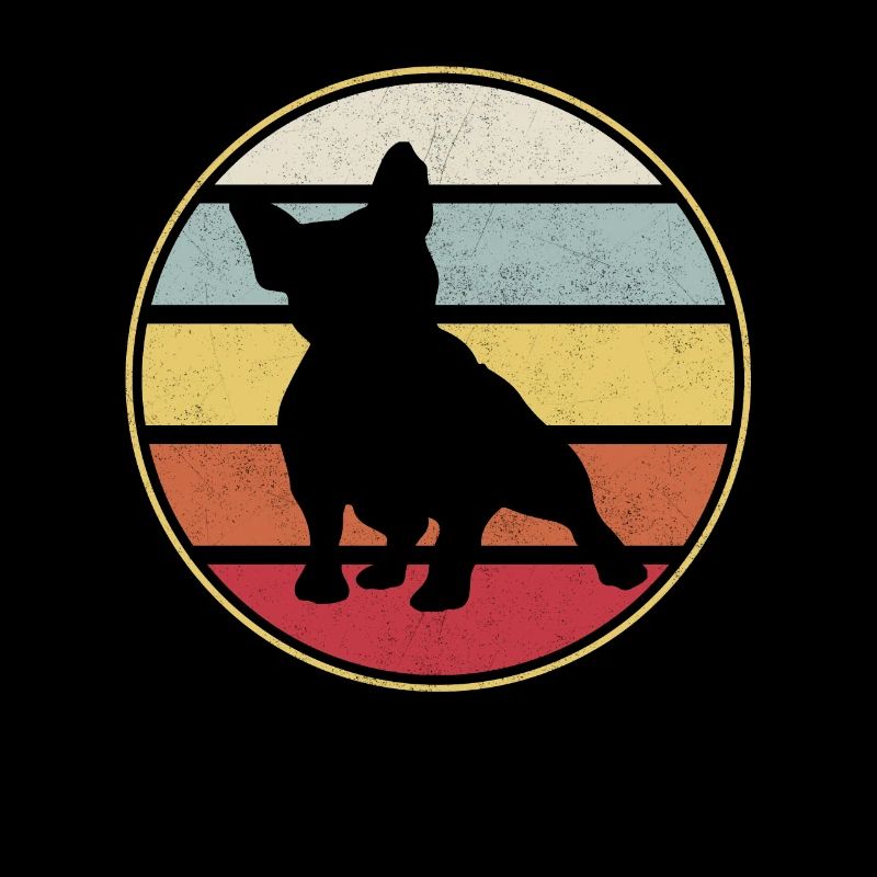 Bouledogue Français Rétro Vintage