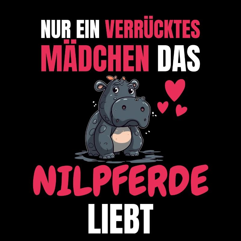 Nilpferd Mädchen Afrika Safari Tier Geschenk Hippo