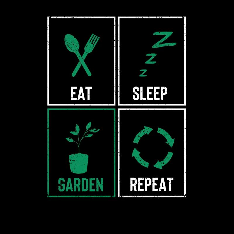 Eat Sleep Garden Repeat Lustig Gartenarbeit Bauer