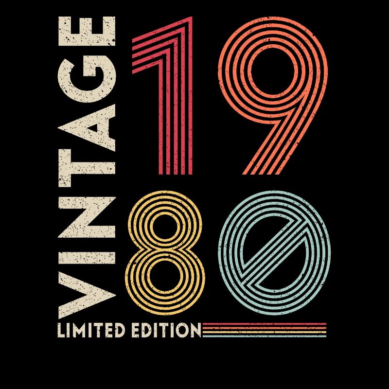 Original 1980 born retro birthday