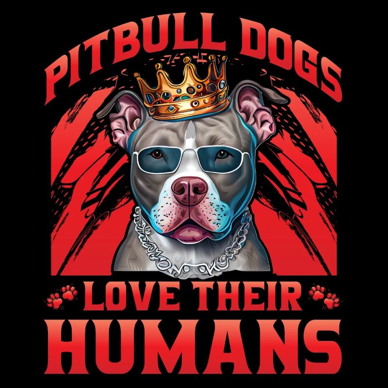 Les chiens Pitbull aiment leurs humains