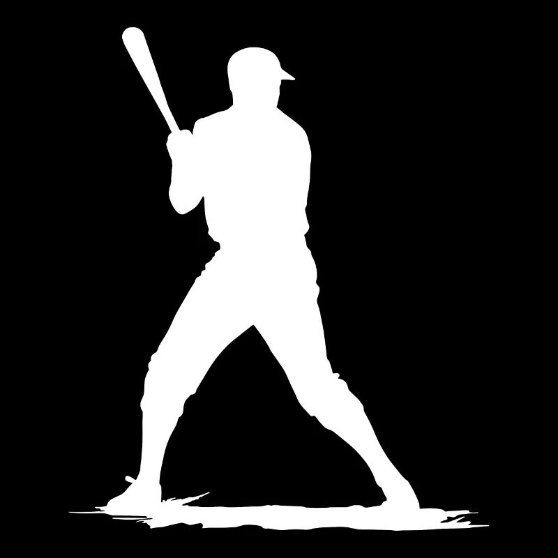 Baseball player with baseball bat