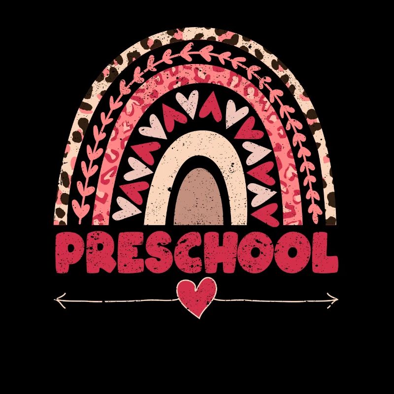 Vorschule Lehrer Regenbogen Student zurück