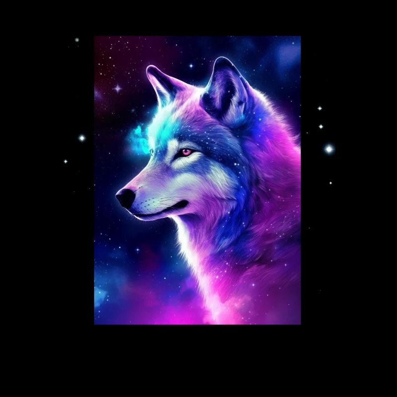 Wolf Galaxy Space Graphic Wolf Lover