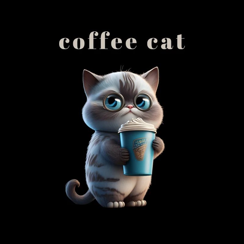 Coffee, cat, coffee lover, epicurean