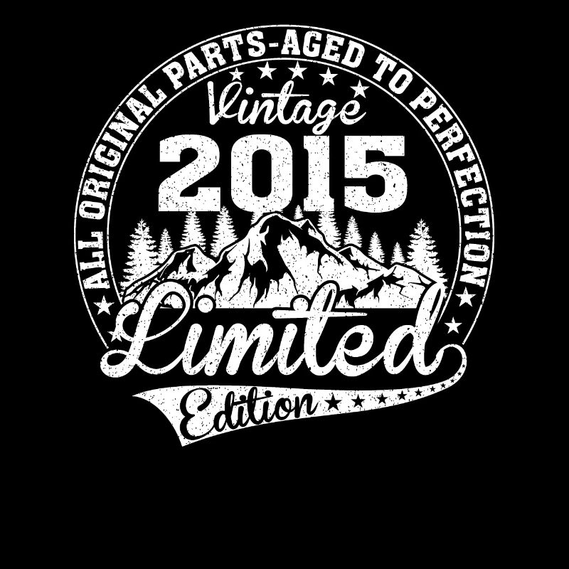 Né 2015 Vintage Anniversaire Rétro