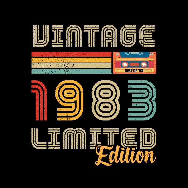 1983 Vintage Vintage Geburtstag Retro