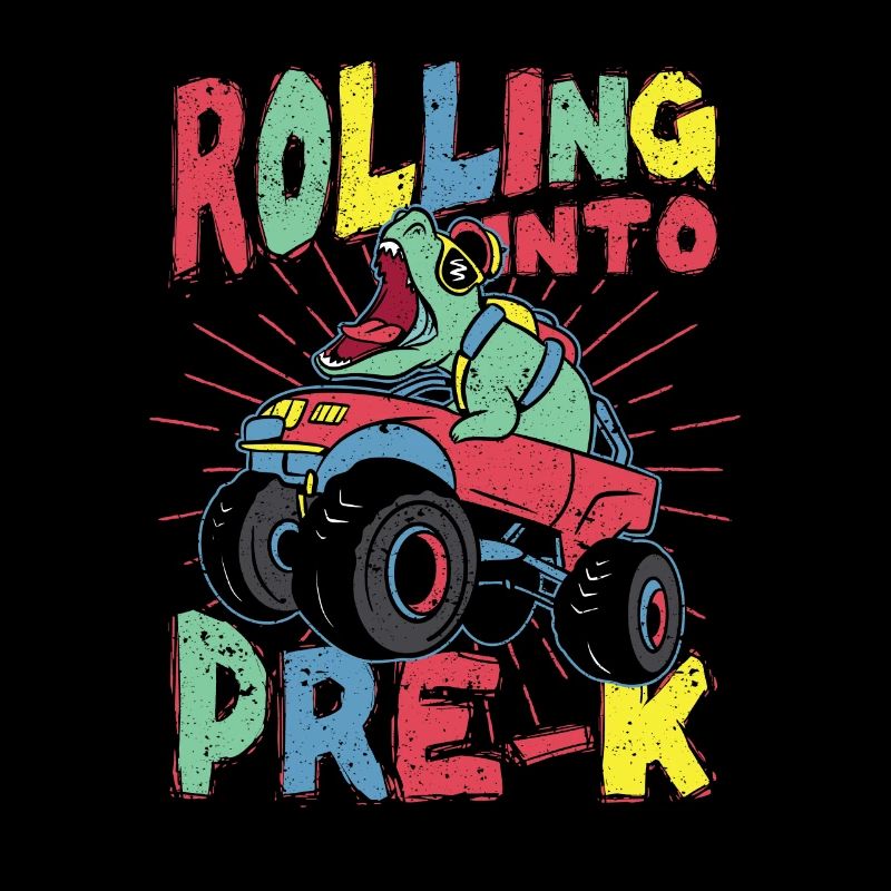 Rouler dans le camion monstre T Rex pré-K Dinosaur