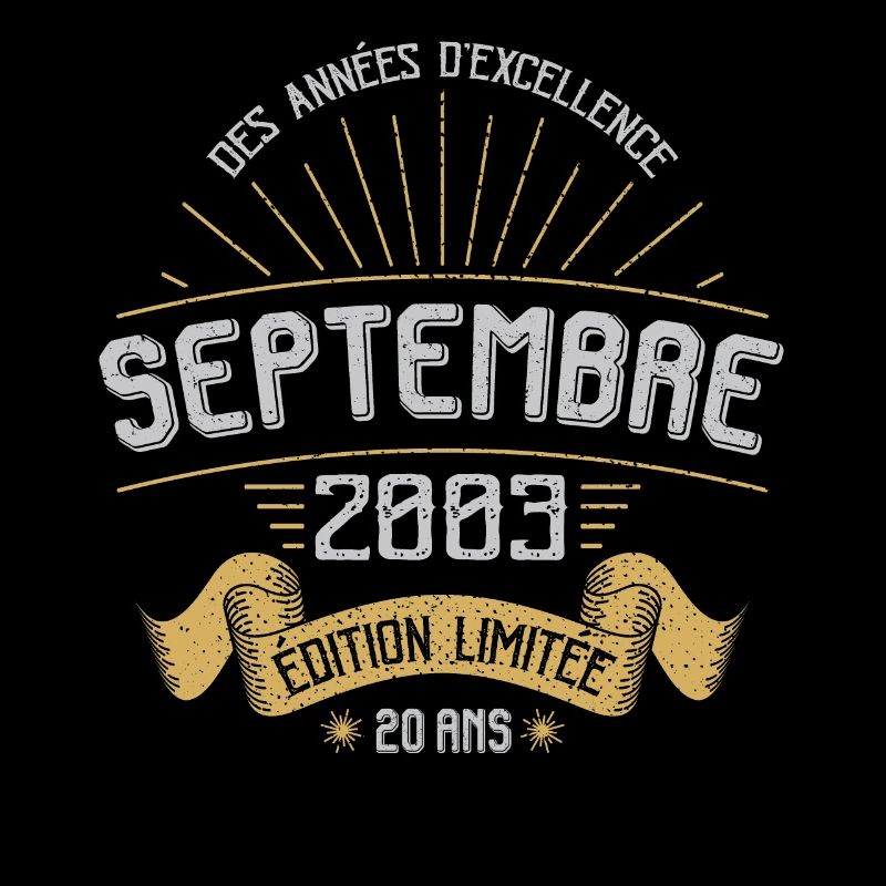 Millésime Septembre 2003 Anniversaire Cadeau