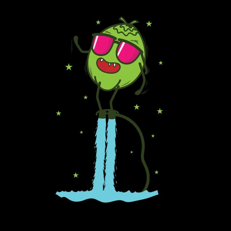 Coconut during flyboarding fruit palm tree