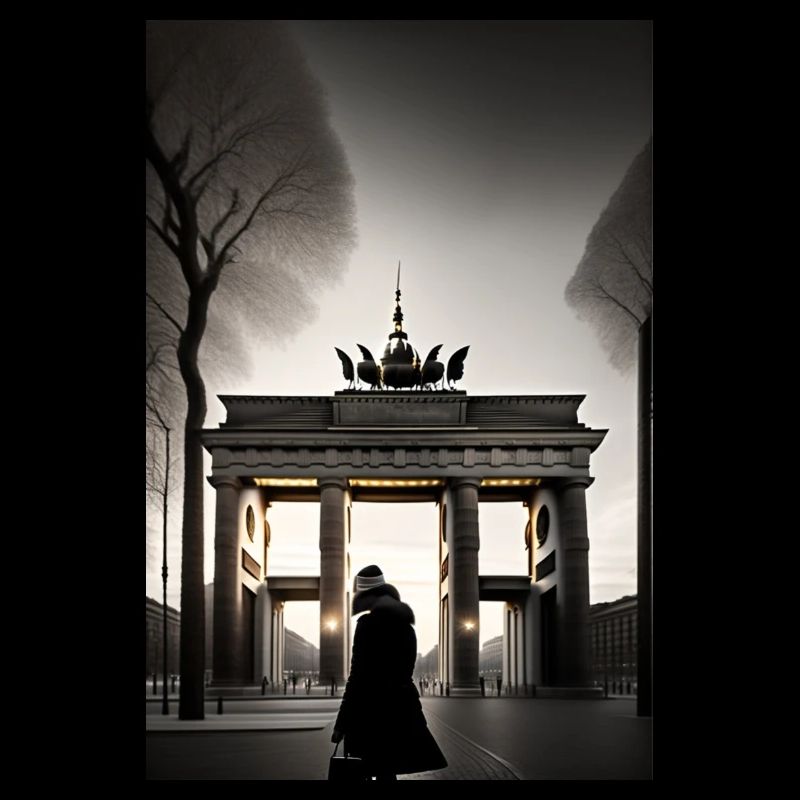 berlin black white siluette 2