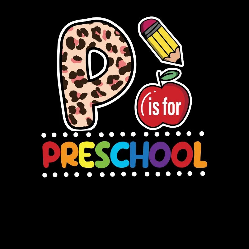 P comme préscolaire drôle enseignant élève de dos