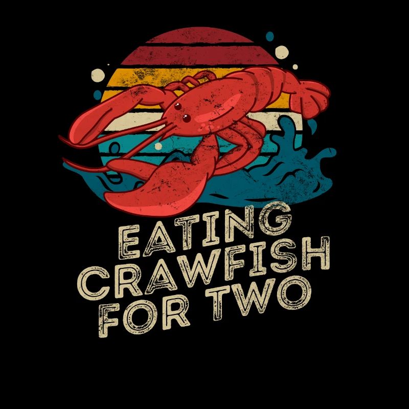 Eating Crawfish for Two Retro Crawfish Boil