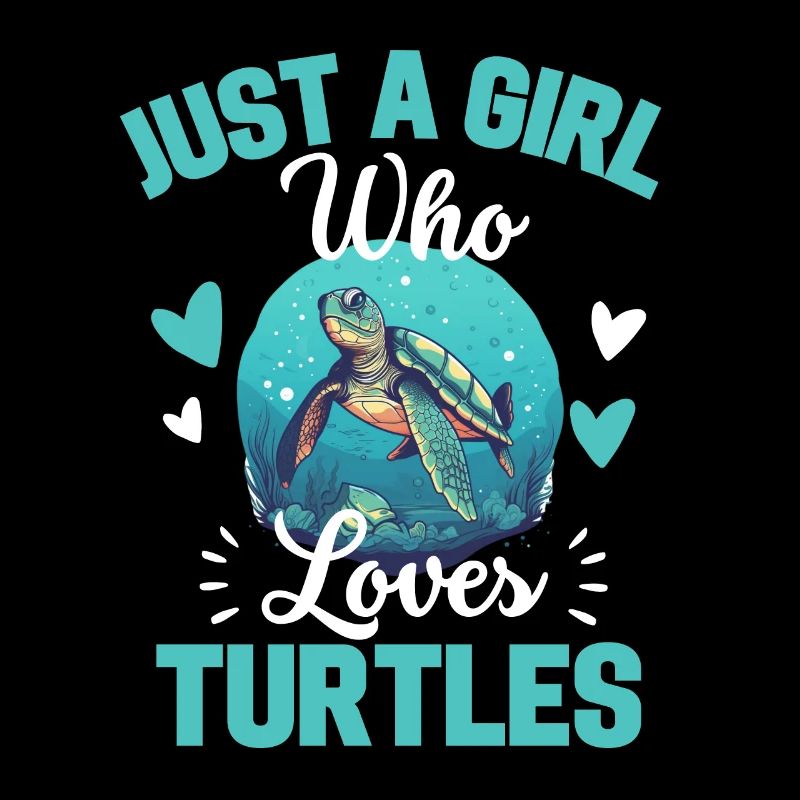 Nur ein Mädchen das Schildkröten liebt Schildkröte
