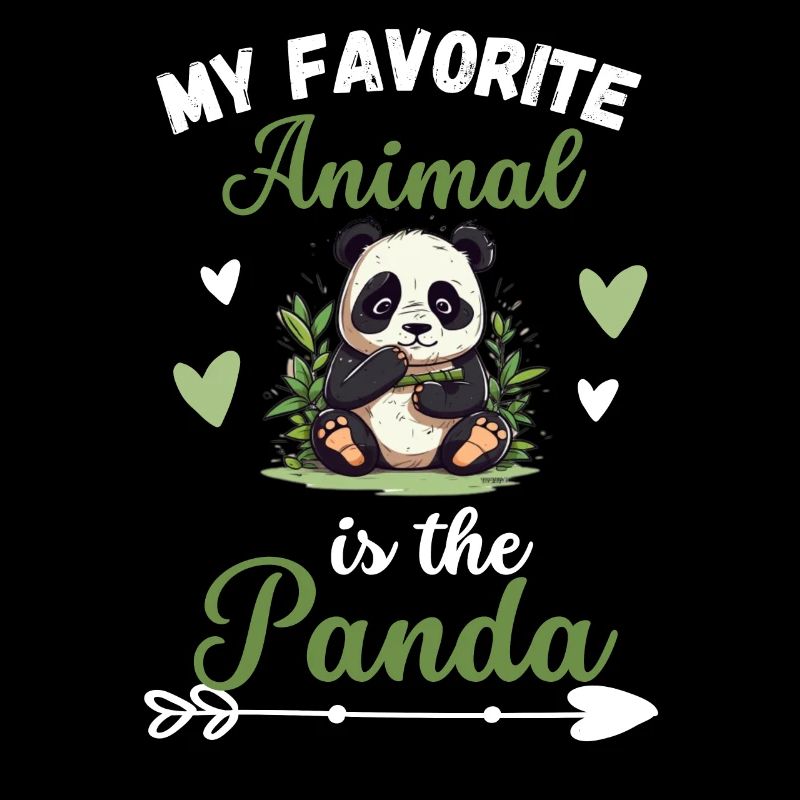 Panda Gift Mon animal préféré est le panda