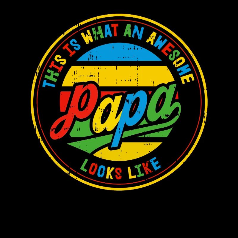 Bester Papa Vatertag Vater Papa Dad Retro Geschenk