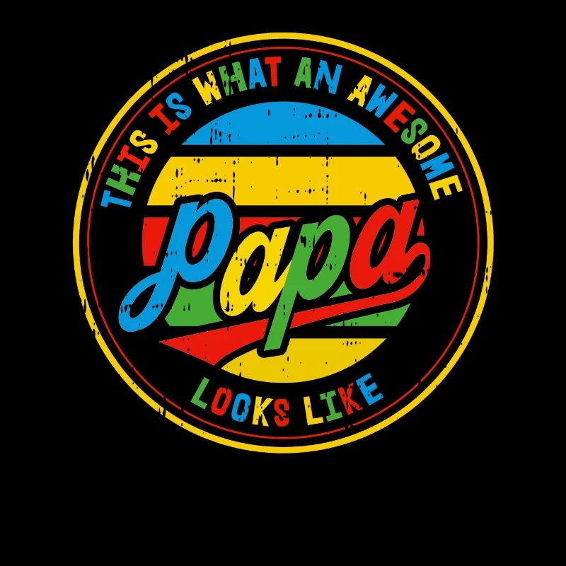 Bester Papa Vatertag Vater Papa Dad Retro Geschenk