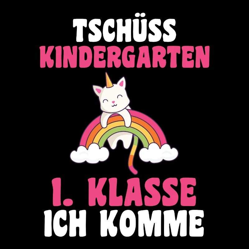 Schulkind Schulbeginn einhorn Katze Einschulung