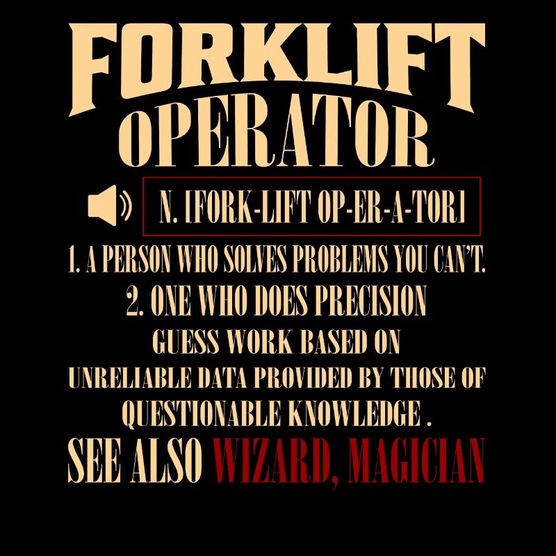 Forklift Operator Noun Operator Forklifter Driver