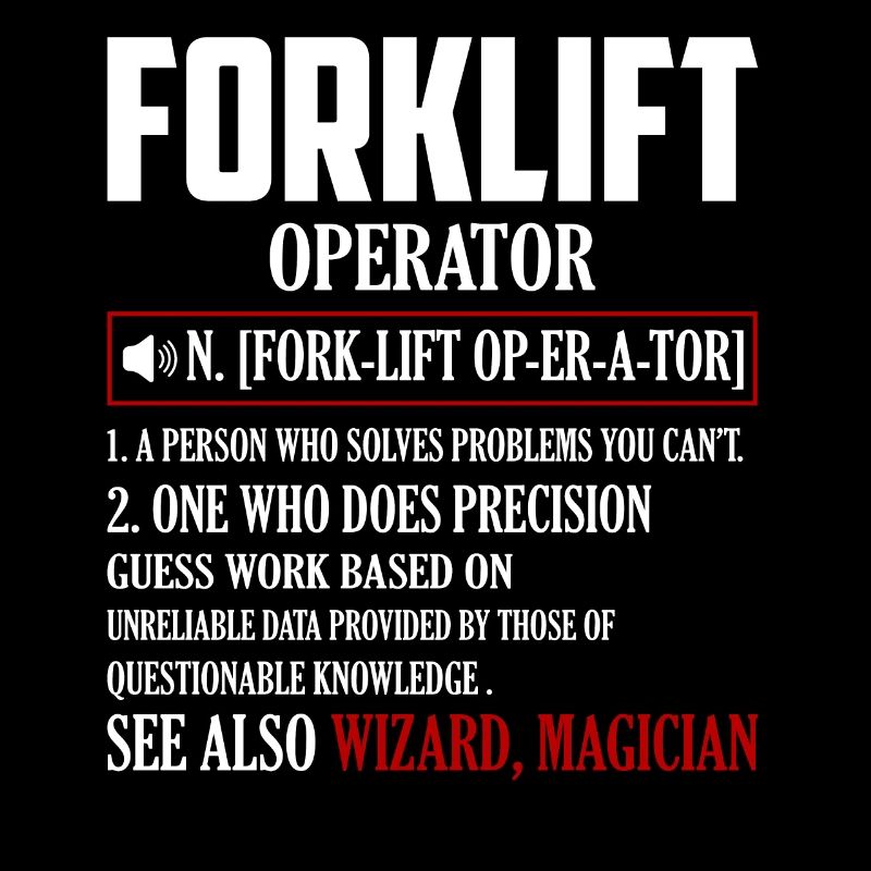 Forklift Operator Noun Driver Forklifter Operator
