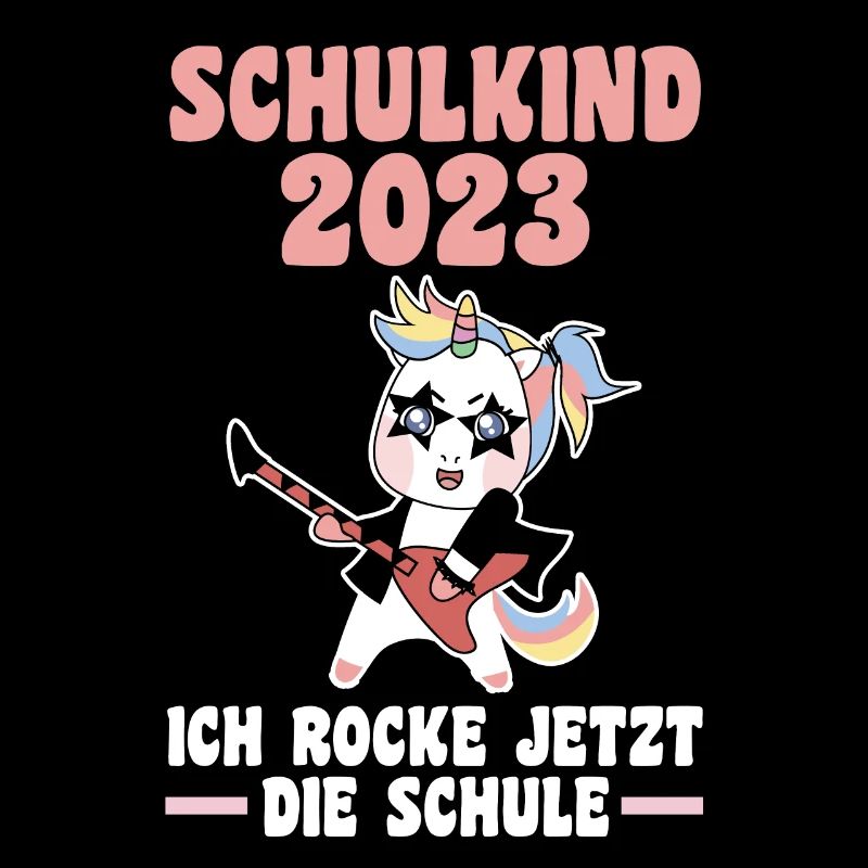 Schulkind 2023 Schulbeginn Einhorn Einschulung
