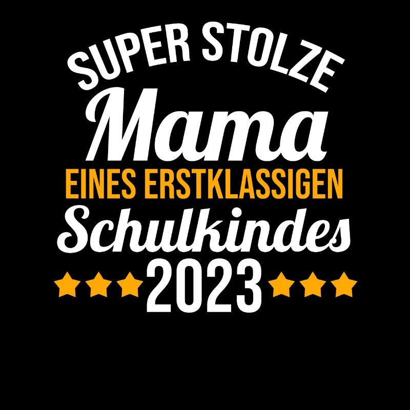 Stolze Mama eines Schulkind 2023 Einschulung