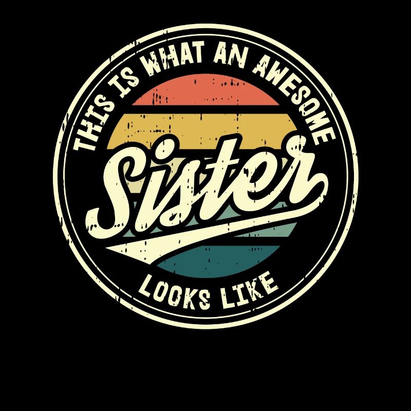 Beste Schwester Schwesterherz Retro Sis Geschenk