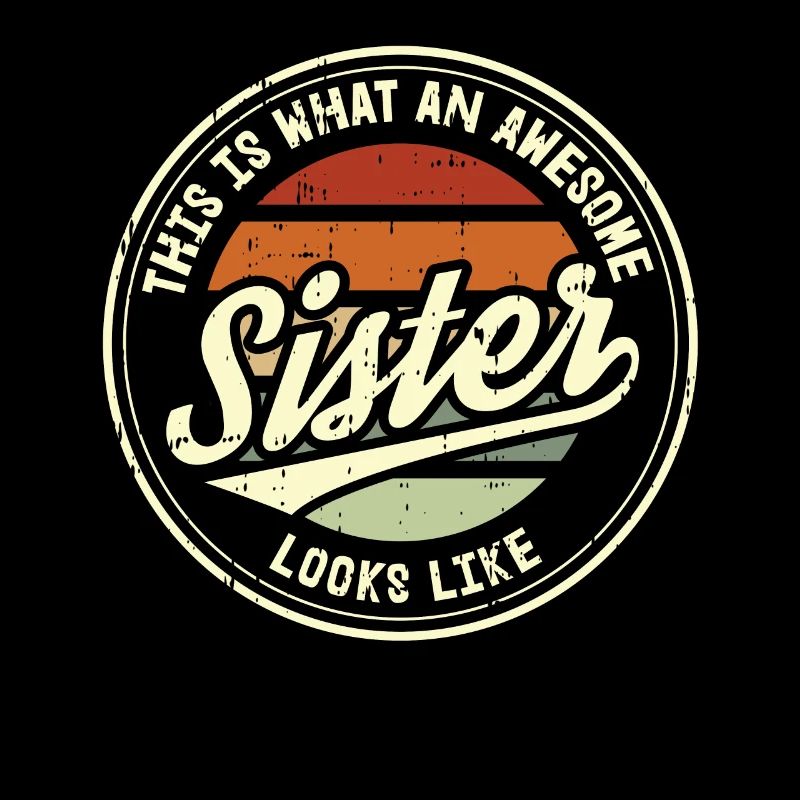 Beste Schwester Schwesterherz Retro Sis Geschenk