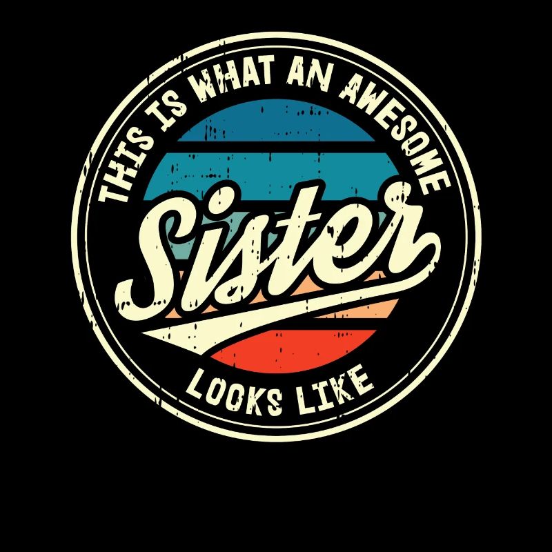Beste Schwester Schwesterherz Retro Sis Geschenk