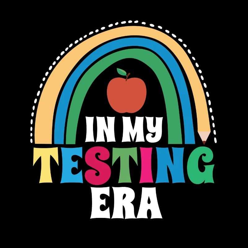 Testing Day Shool Teacher Student Rainbow