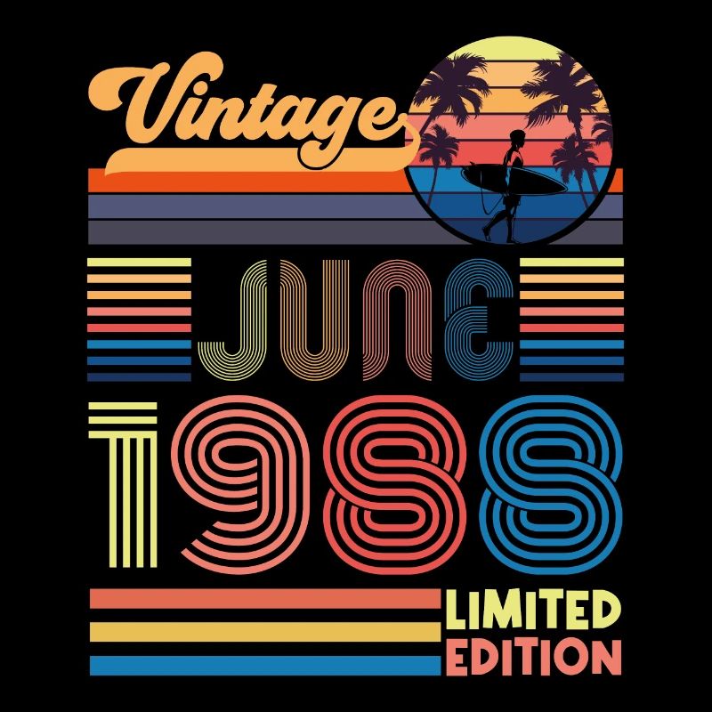 Geburtstag Juni 1988. Geschenk Juni 1988 Juni 1988