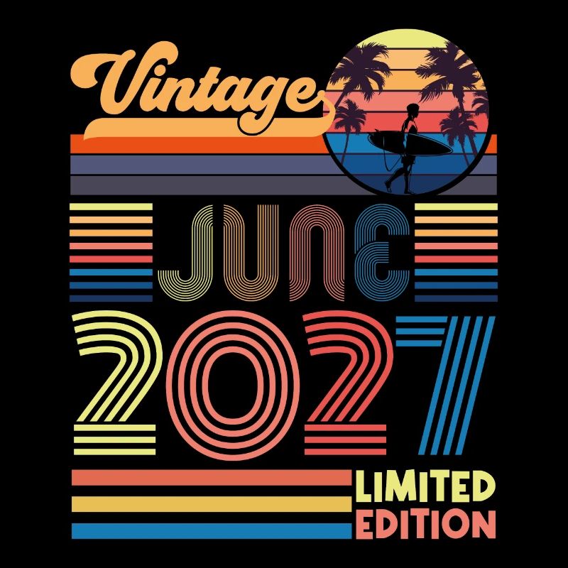 Geburtstag Juni 2027. Geschenk Juni 2027 Juni 2027