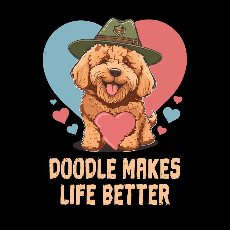 Doodle Makes Life Better Goldendoodle Dad Doodle