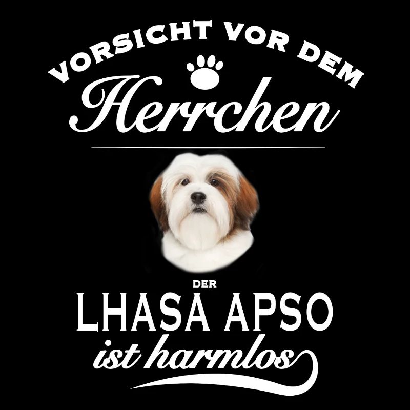 Vorsicht vor dem Herrchen, harmlos - Lhasa Apso