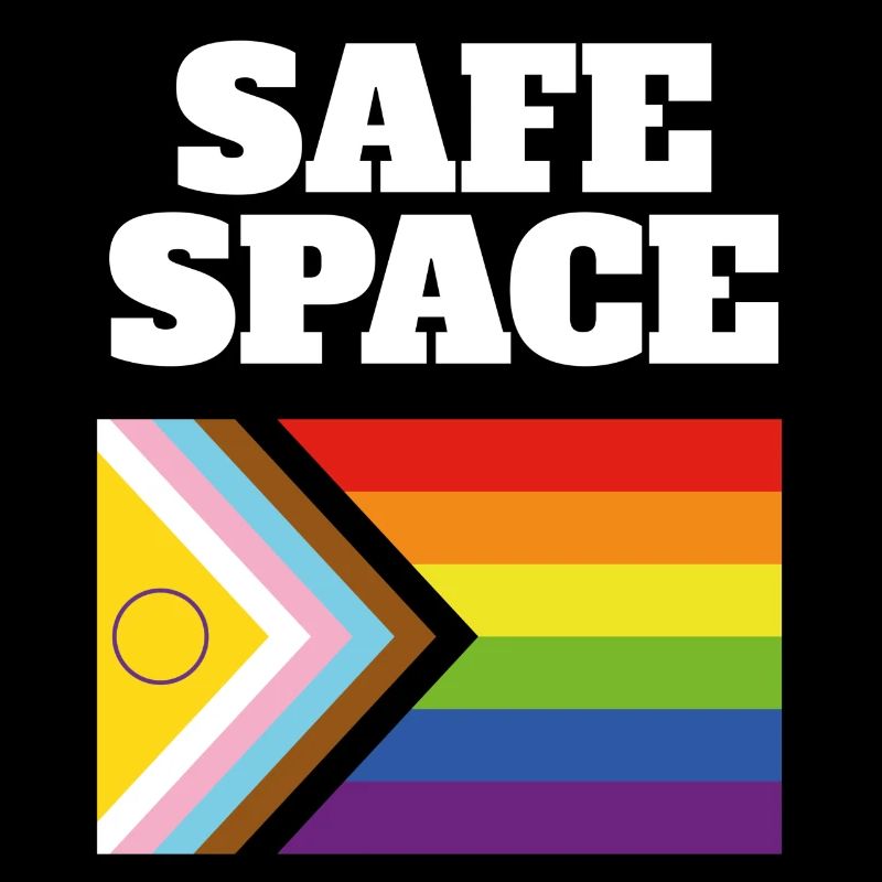 LGBTQ safe space inclusive pride flag