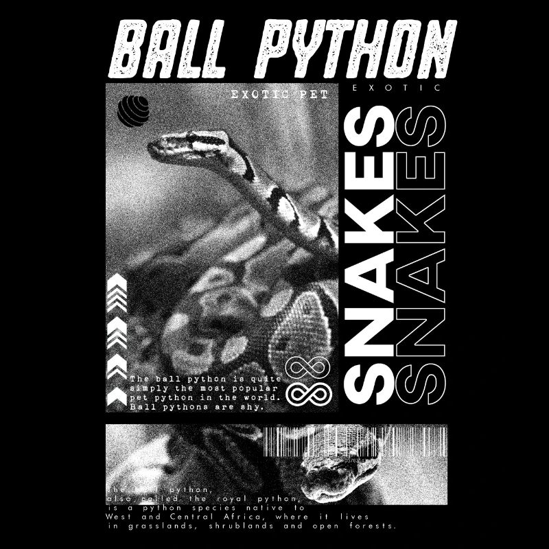 Ball Python Modern Streetwear Reptilienpfleger