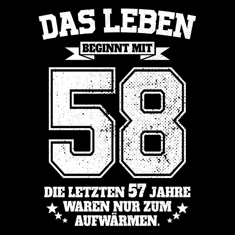 58. Geburtstag Geschenk Das Leben Beginnt Mit 58