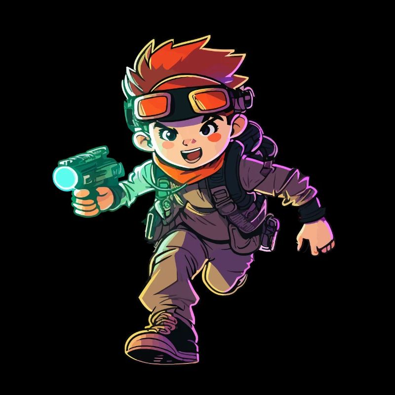 Cool Laser Tag Pro Illustration & Action Graphic