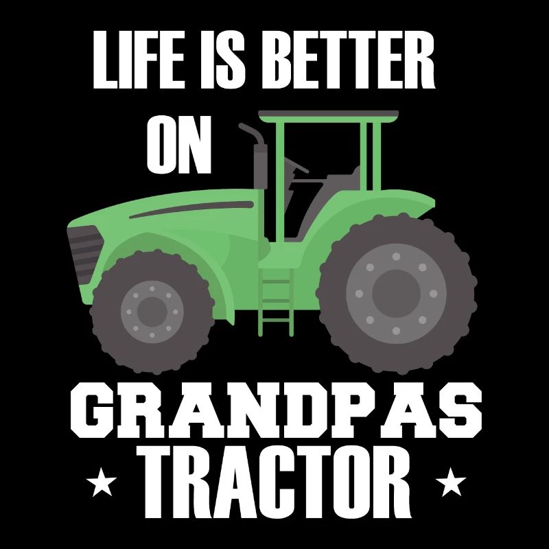Das Leben ist besser auf Opas Traktor