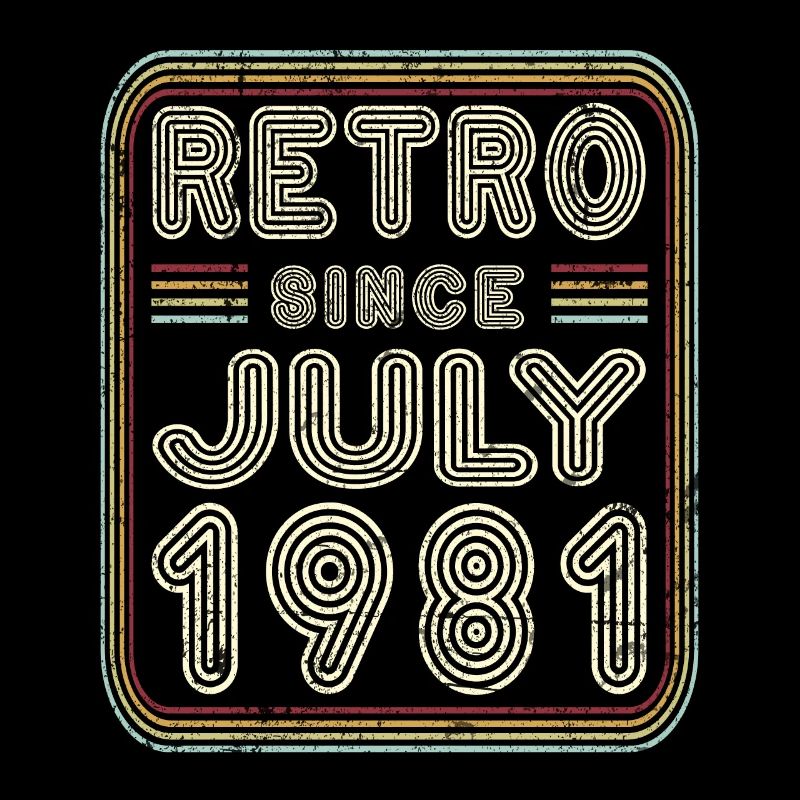 Birthday July 1981 Retro Gift